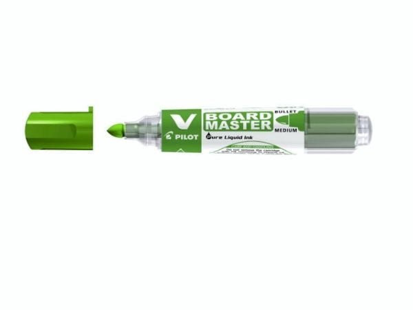 Whiteboardmarker Pilot V-Board Master grøn, rund spids 2,3mm - (10 stk.)