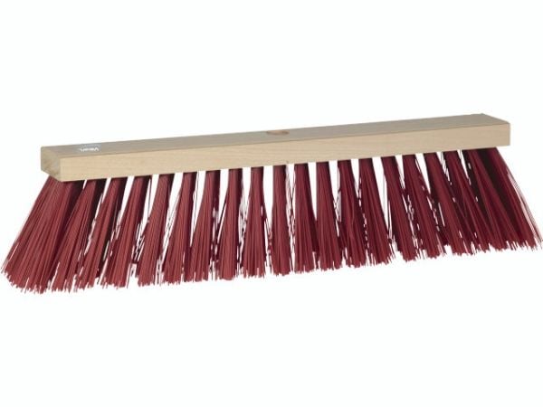 Gadekost 64x550mm 20rk - 2520h rødbrun pvc børster, uden skaft