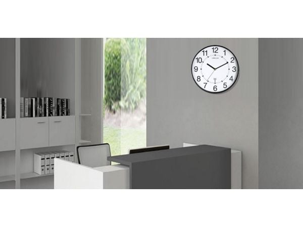 Seinäkello Unilux Maxi WAVE musta Ø37,5cm