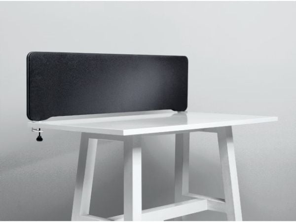 Skærmvæg, Lintex Edge, sort, 1600x400mm