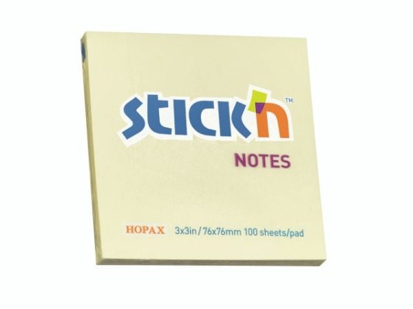Muistiinpanovälineet, BNT Stick´n, muistiinpanovälineet, keltainen, 76x76mm, 12 kpl - (12 kpl.)