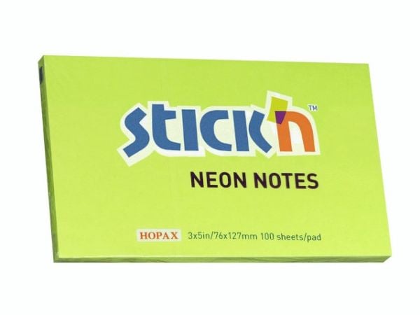 Anteckningar, BNT Stick´n, grön 127 x 76 mm (12 st.)