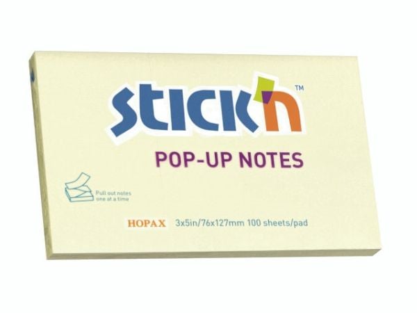 Z-notes Stick'N gul 76x127mm 100terä - (12 kpl)