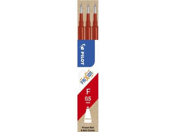 Refill Pilot Frixion Fine 0.5 mm rød - (3 stk.)