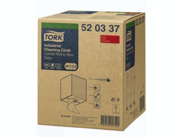 Tork 520337, Cellulosa, Polyester, Polypropylen (PP), Grå, 320 mm, 250 mm, 127 m, 2,63 kg