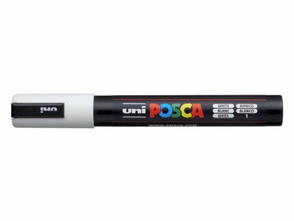 Paintmarker Uni Posca PC-5M white 1,8-2,5mm - (6 stk.)