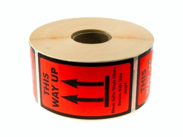 Etiketter till emballage, Etiket Adhesive, fyrkantig utvändig lindning, 70, kraft/PE permanent (DP 37), vit rulle