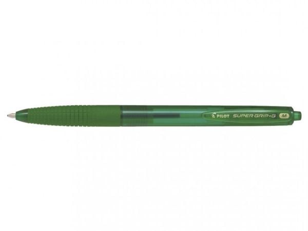 Pilot Super Grip G Retractable, Gjenfyllbar, Grønn