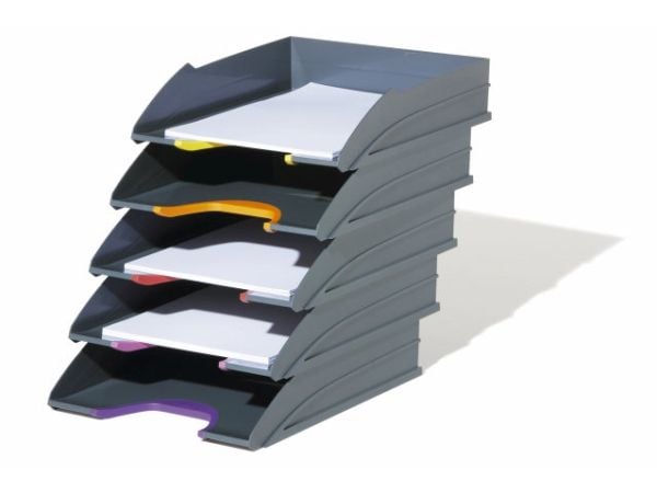 Durable VARICOLOR, Plast, Antrasitt, Flerfarget, C4, Letter, 5 stykker