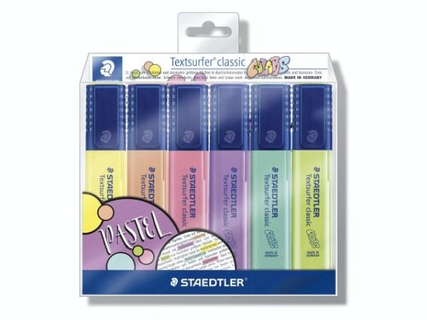 STAEDTLER Textsurfer classic 364 - Markeringspenn - assorterte farger - vannbasert blekk - 1-5 mm (en pakke 6)