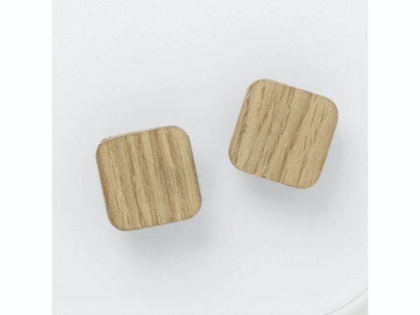 Super Stærke Magneter' i egefiner 2,5 x 2,5 cm - (2 stk.)
