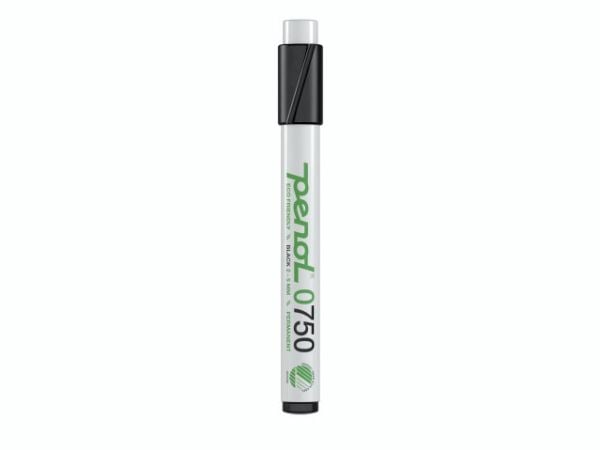 Marker Penol 0750 sort 2-5mm skå spids permanent - (10 stk.)