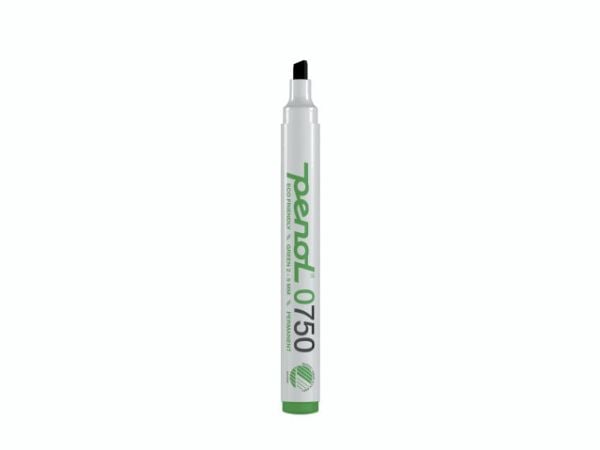 Marker Penol 0750 grøn 2-5mm skå spids permanent - (10 stk.)