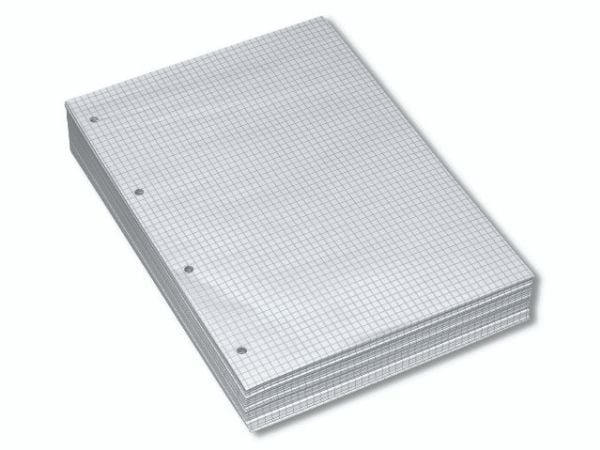 Konferenceblok, Bantex, Squared, A4 hvid, 210x297mm, 60g/m2, blok a 25 ark - (20 stk.)