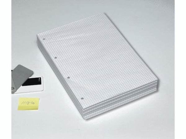 Konferenceblok, Bantex, Squared, A4 hvid, 210x297mm, 60g/m2, blok a 25 ark - (20 stk.)
