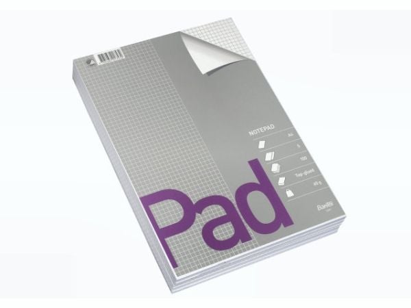 Standardblok, Bantex, Squared, A4, hvid 210x297mm, 60g/m2 - (5 stk.)