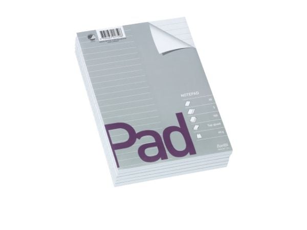 Standardblok, Bantex, Standard pad, A5 hvid, 148x210mm, 60g/m2 - (5 stk.)
