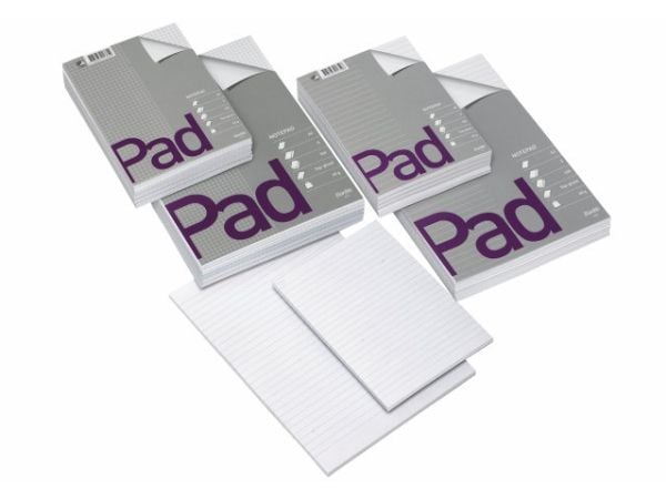 Standardblok, Bantex, Standard pad, A5 hvid, 148x210mm, 60g/m2 - (5 stk.)