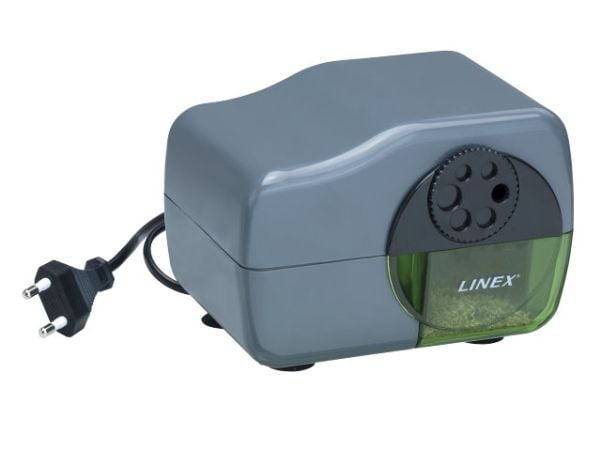 Blyantspidser, Linex Elektrisk, med 6 huller, grå