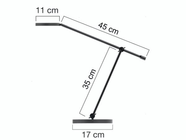 Unilux 400110128, Sort, Stål, Kontor, 1 ampuller, 6,5 W, LED