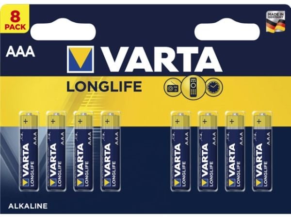 Varta Longlife 4103 - Batteri 8 x AAA / LR03 - Alkalisk
