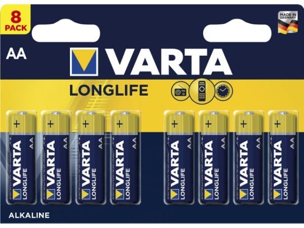 Varta Longlife 4106 - Batteri 8 x AA / LR6 - Alkalisk