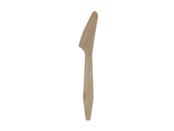 Träbestick kniv Exclussiv 18,5cm vaxad 100st/pack - (100 st.)