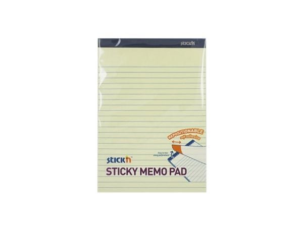Notepad, BNT Stick´n, Sticky memo, gul 178x254mm