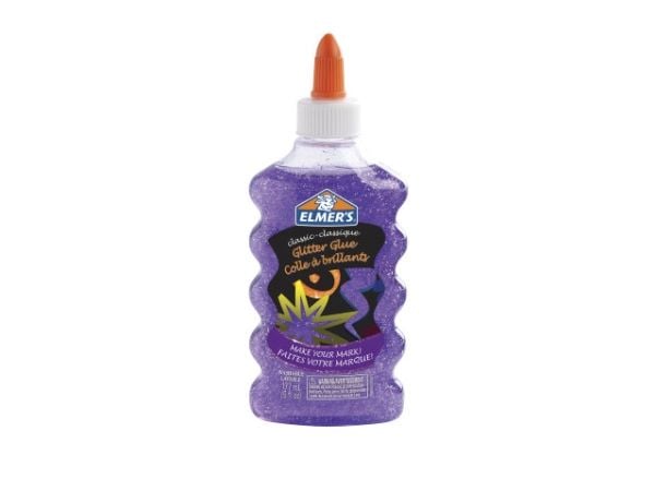 Elmer's Glitterlim lilla 177ml til slim