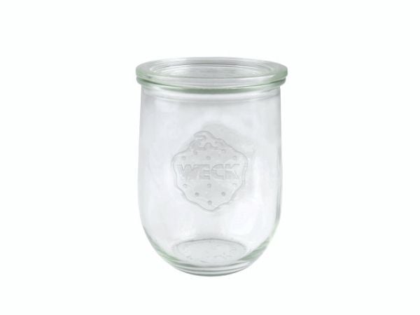 Sylteglas, Rund, Ø 100, højde 147 Glass, transparent, pakke a 6 stk Weck Fødevaregodkendt