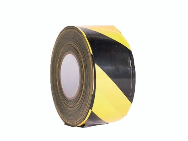 Avspärrningsband 70 mm x 500 m gul/svart