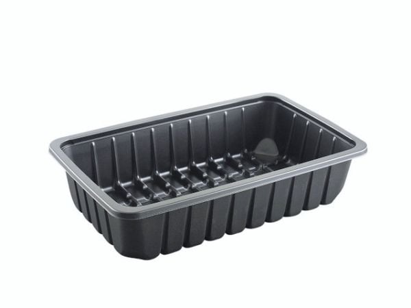 Plastbakke, Færch, K 81-60S, 1-rums Rektangulær kapacitet 1800ml,161x262x59mm PP, sort, karton a 300