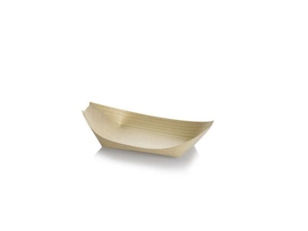Båd bakke 245x120x25mm Træ natur,100 stk/pk