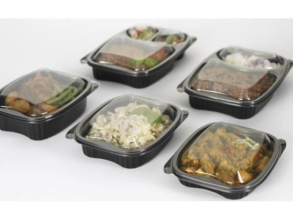 Bakke Bistro 700 ml 190x155x41 mm PP sort,6 ps x 50 stk/krt