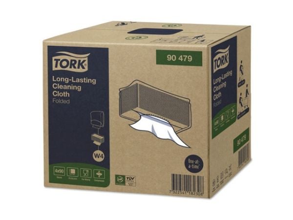 Tork W4 All-in-One torkduk 428x355 mm biobaserad vit, 4-pack x 90 st/krt