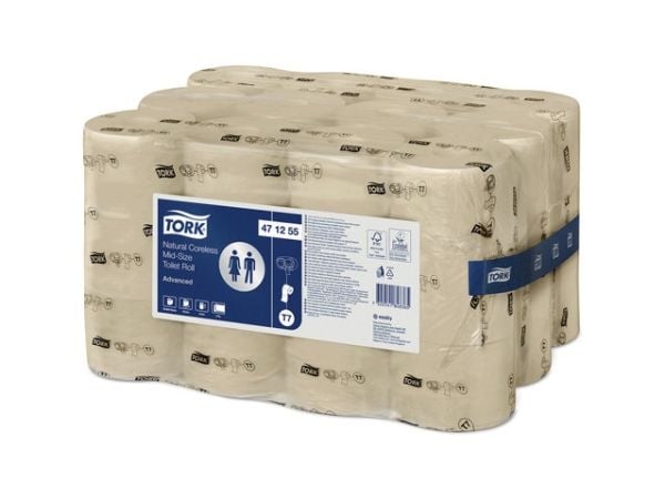 Tork toalettpapir i rull uten kjerne, T7, Advanced, 2-lags, 36 × 900 ark