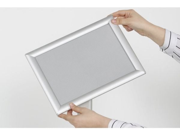 Informationsstander TWIN MENU A4 alu