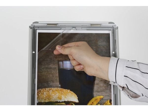 Informationsstander TWIN MENU A4 alu