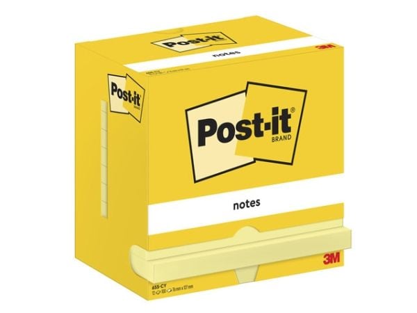 Post-It 655-CY, Rektangel, Gult, Papir, PEFC, 127 mm, 76 mm