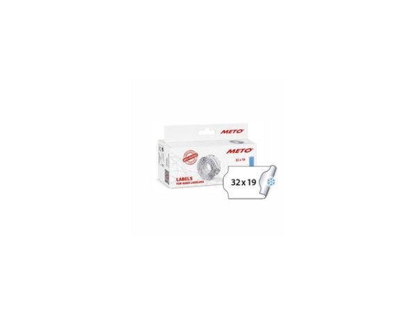 Prisetiket, Meto, Køl/Frys 32x19mm hvid, pakke a 5 stk