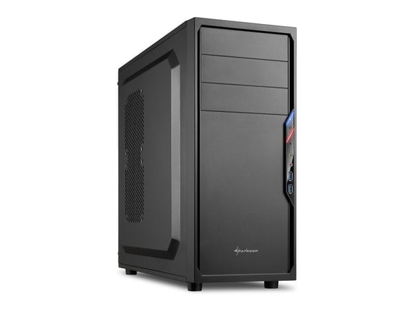 Sharkoon VS4-V, Midi Tower, PC, Sort, ATX, Micro ATX, Mini-ITX, 16 cm, 38,5 cm