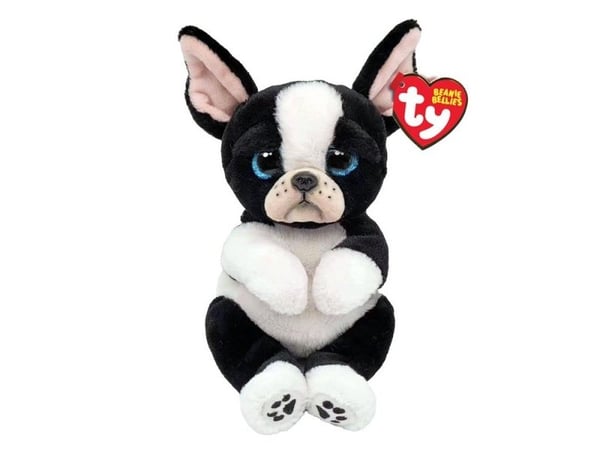 Ty Beanie Bellies maskot Tink svartvit hund 15cm 41054