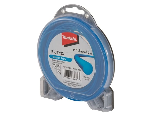 Makita - Mowing line - for grass - 1.6 mm - lengde: 15 m - for Makita DUR181RF, DUR181Z, UR3000