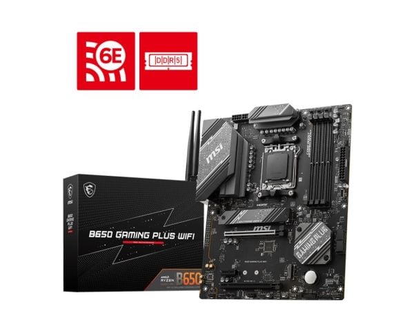 MSI B650 GAMING PLUS WIFI - Hovedkort - ATX - Socket AM5 - AMD B650 Chipset - USB 3.2 Gen 1, USB-C 3.2 Gen 2x2, USB 3.2 Gen 2, USB-C 3.2 Gen2 - 2.5...