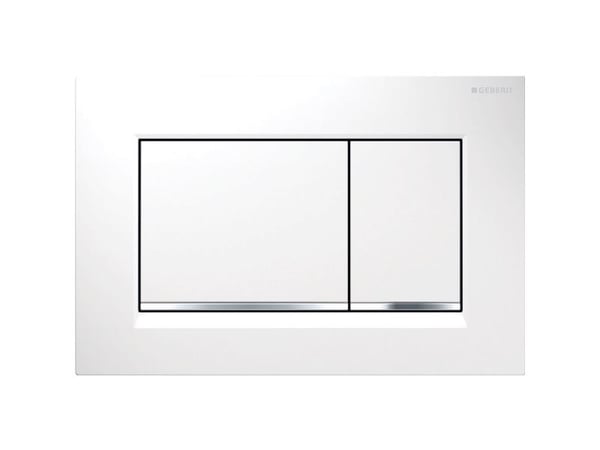 Geberit 115.883.KJ.1, Skylleplate, Hvit, Kromfarget, Geberit, 246 mm, 12 mm, 164 mm