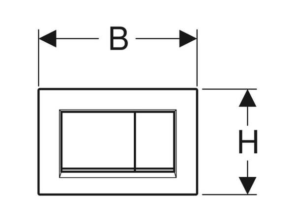 Geberit 115.883.KJ.1, Skylleplate, Hvit, Kromfarget, Geberit, 246 mm, 12 mm, 164 mm