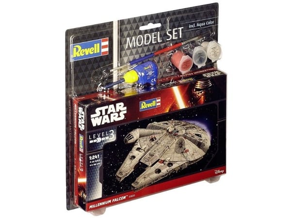Revell Model Set Millennium Falcon, Pienoismalliavaruuslentokone, Kokoamispakkaus, 1:241, Millennium Falcon, Star Wars, Edistynyt