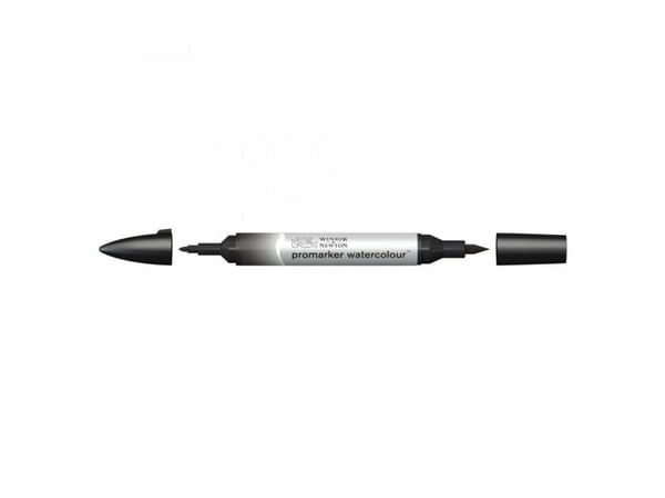 Winsor & Newton 0201331, Sort, Assorterte farger, Ivory Black, Fin/medium, Meisel-/kulespiss, Rund