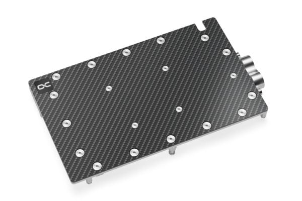 Alphacool 13395, Vannblokk + Bakplate, Aluminium, Karbon, Kobber (Cu), Sort, 1/4", 60 °C, 0,8 stang