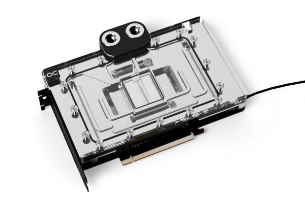 Alphacool 13439, Vannblokk + Bakplate, Akryl, Aluminium, Kromfarget, Kobber (Cu), Sort, Kromfarget, Gjennomsiktig, 3-Pin JST, 1/4", Grafikkort